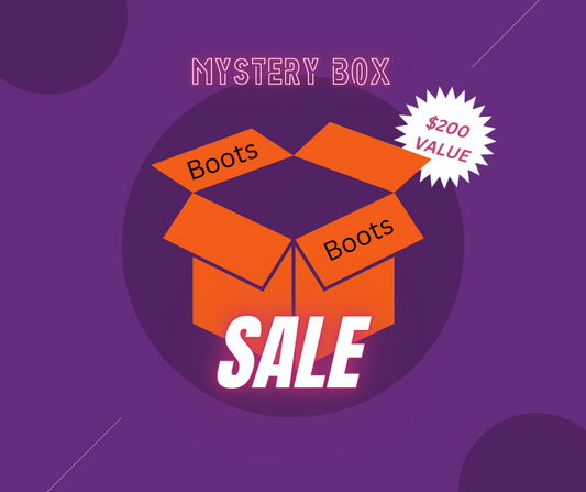 {title}
Each mystery box contains 3-5 total items with an estimated value of $200. 3 items are guaranteed at the minimum. If Items typically run small or big we will adjust sizing to ensure best fit. All Mystery Boxes are Final Sale.
Boots Mystery Box
Each mystery box contains 3-5 total items with an estimated value of $200. 3 items are guaranteed at the minimum. If Items typically run small or big we will adjust sizing to ensure best fit. All Mystery Boxes are Final Sale.


$130
$130
$130
ankle boots, blac